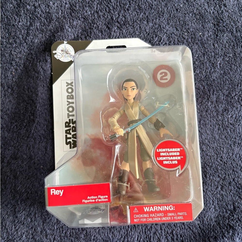 Disney Star Wars Rey Figure with Blue Lightsaber